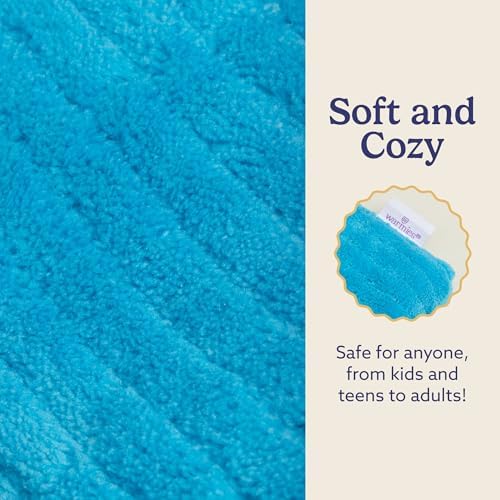 warmies Hot-Pak Microwavable Neck Wrap - Weighted Heating Pad for Neck - Lavender-Scented Rice Bag for Relaxation - Microwavable Heating Pad for Hot & Cold Therapy - Pack of 1, 19 in, 2 lb, Blue
