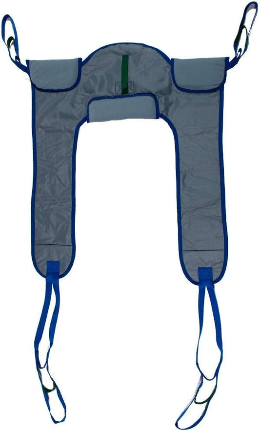 Patient Aid Toileting Sling with Color-Coded Lifting Straps, Medium 120-215 lbs Capacity, Full-Body Hoist & Patient Lift, Comfy Padded Lower Back Support - Patient Lift Sling - Transfer Aid