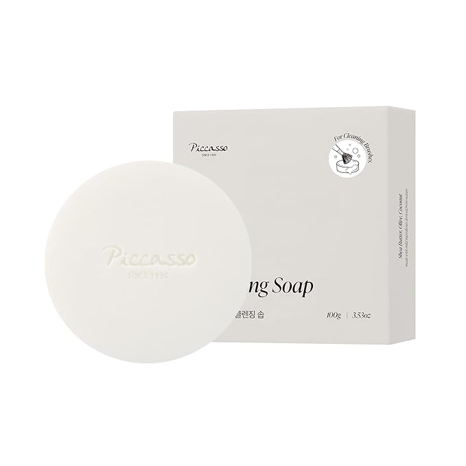Piccasso Brush Cleaner â Makeup Brush Cleaner Cleanser Soap for Deep Cleaning, Gentle Brush Cleaner for Makeup Brushes, Professional Brush Cleaner Make Up Solid Cleanser