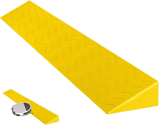 Portable Threshold Ramps, Door Threshold Ramps, Wheelchair Ramp Portable Indoor Sweeping Robot Doorways Curb Ramp, Non-Slip Solid Kerb Ramp, 1cm-10.5cm High (Color : Yellow, Size : 100x13x6cm/39x5x2