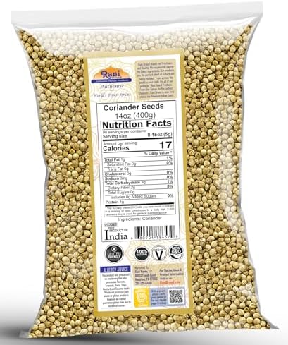 Rani Coriander (Dhania) Seeds Whole, Indian Spice 14oz (400g) ~ All Natural | Gluten Friendly | NON-GMO | Vegan | Indian Origin