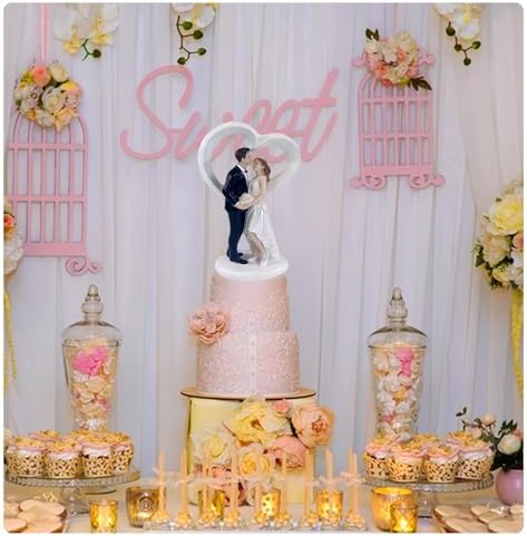 4.5" Wedding Cake Toppers Bride and Groom Figures Ornament Love Gifts Party Decor
