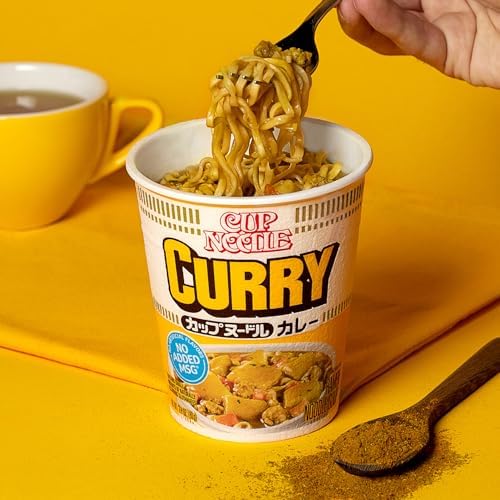 Nissin Cup Noodle Ramen Noodle Soup,Curry,2.82 Ounce,(Pack of 12)