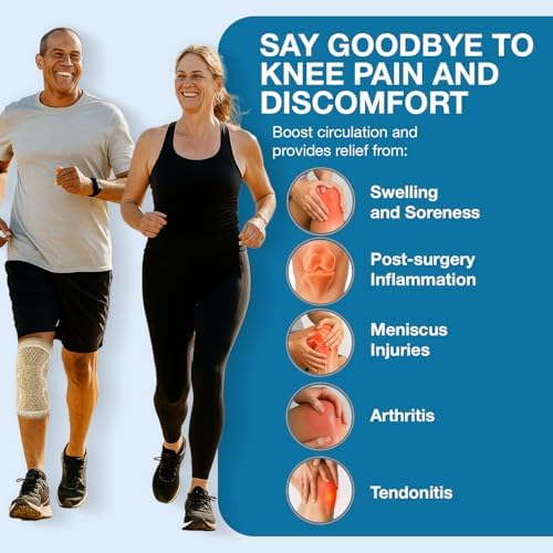 UFlex Athletics Knee Brace for Men and Women Knee Compression Sleeve Support for Arthritis Joint Pain Relief, Workout, Swelling, Sports, Circulation, Running, Recovery Support for ACL & Meniscus Tear