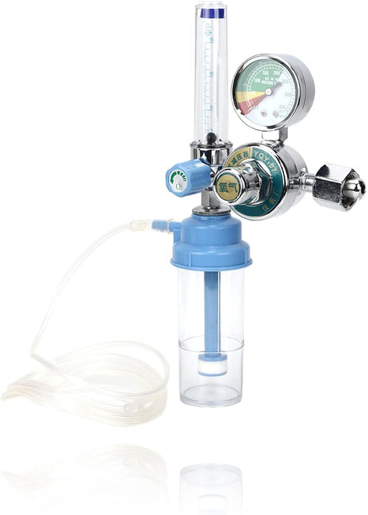 Air Regulator, Oxygen Pressure Gas Regulator Inhaler 5/8" Inhalator Oxygen Meter 10 m³/H Pressure Reducing Valve Regulator for Family Hospitals