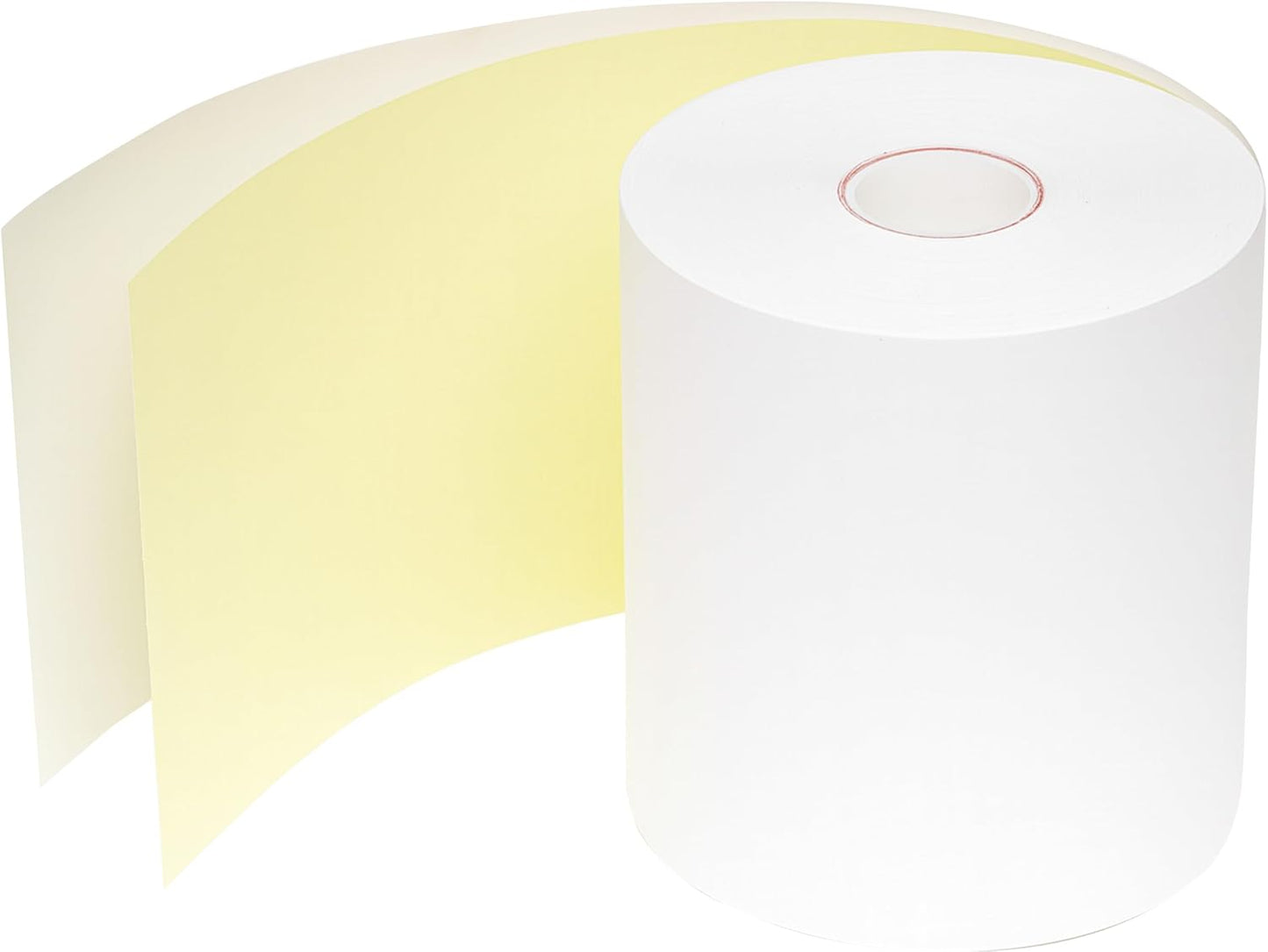 ICONEX 9077-0012, 2 Ply Carbonless Rolls 3" X 100' White Canary, 50 Rolls Per Carton
