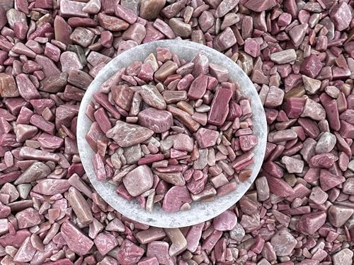 WHOLESALE Natural Semi Tumbled Pink Opal Gemstone Chips, Crushed Mini Crystals, Undrilled Crystal Chips (Pink Opal, 3 Pounds)