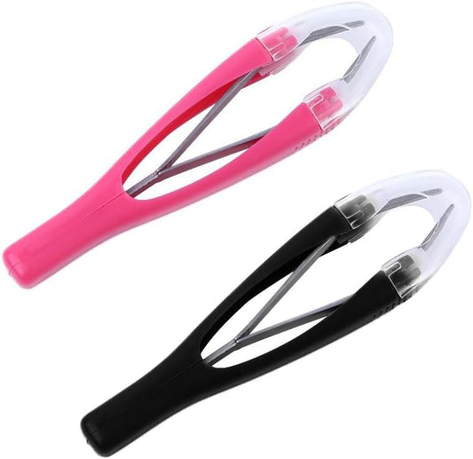 2pcs Professional Eyebrow Tweezers Automatically Retractable Stainless Steel Slant Tip Hair Removal Eyebrow Tweezer Makeup Tool