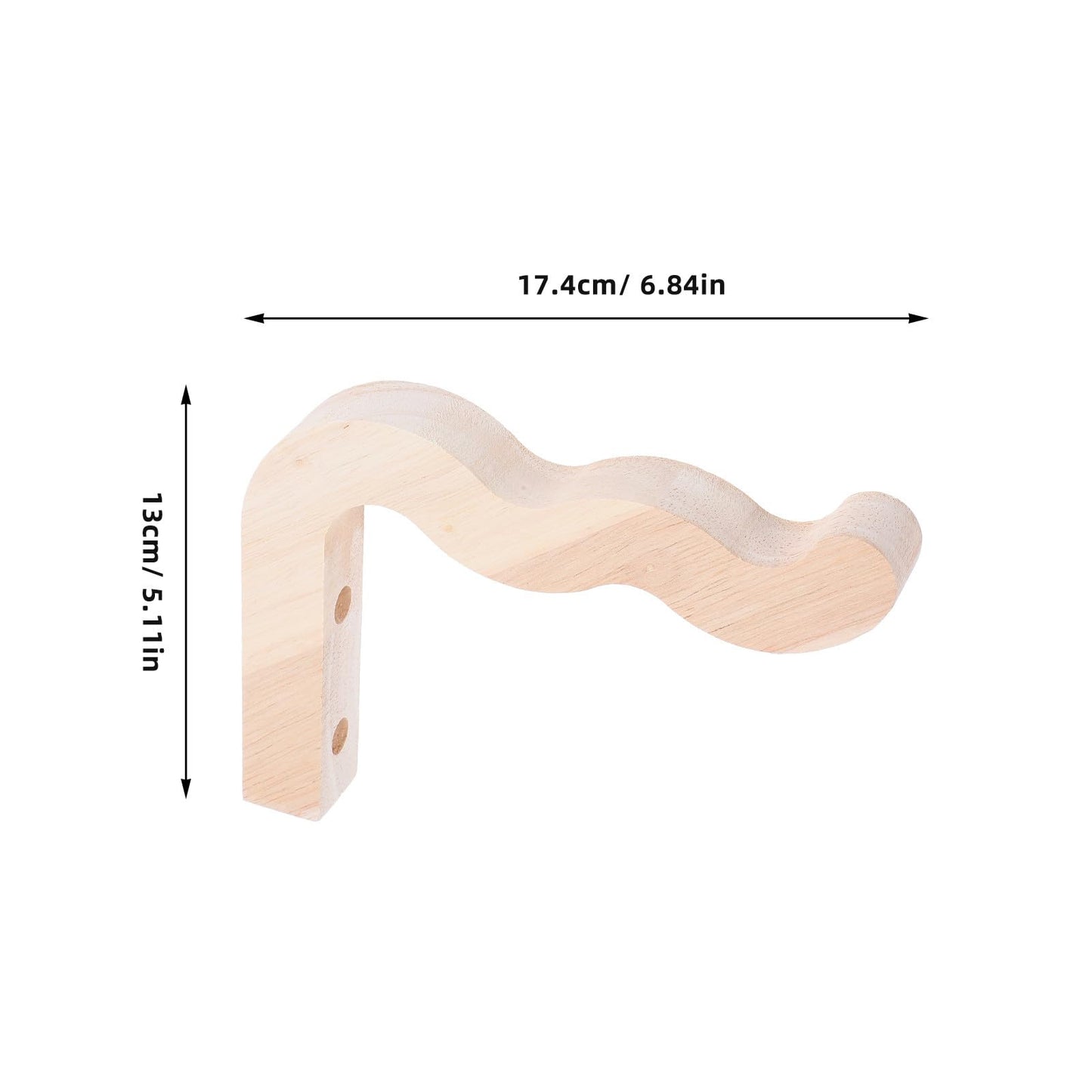 SHINYPASING 2pcs Wooden Wall Plant Hooks for Indoor Outdoor Hanging Planters Wind Chime Brackets Decorative Flower Pot Hangers Garden Balcony Storage