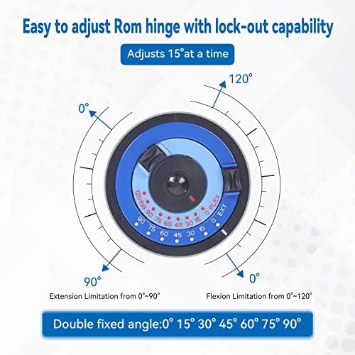Orthomen Hinged ROM Elbow Brace - Adjustable Post OP Stabilizer for Surgery Recovery, Fracture & Tendon Repair Rehabilitation - Telescoping Arm Splint with Locking Hinges, Left