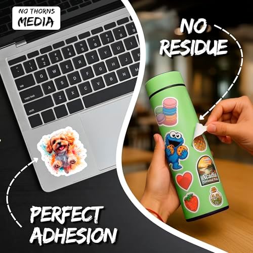 Cockapoo Sticker 4 Inch 2-Pack Curly Cute Hybrid Dog – Waterproof Vinyl Decal for Laptop Water Bottle Car Tumbler - Durable Aesthetic Long-Lasting Stickers for Adults ID45039