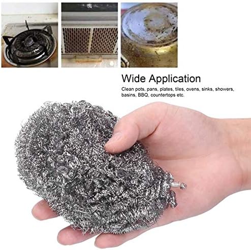 Scrubbing Scouring Pad Cleaning Ball Stainless Steel Scrubbers Steel Wool Scrubber for Kitchens Bathroom