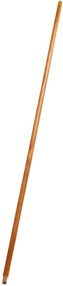 Rubbermaid Commercial Products Broom Handle with Threaded Tip, 60-Inch Lacquered Wood Handle for Floor Cleaning/Sweeping in Home/Office, Pack of 12