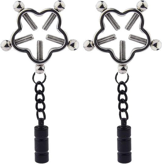 Metal Nipple Clamps Adjustable Exotics Nipple Grips Non-Piercing Nipple Rings Metal Nipple Clamps Nipple clip for women nipple toy