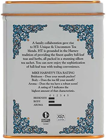 Harney & Sons Tea Decaffeinated, Great Present Idea, Vanilla Comoro, 1.4 oz Tin (20 Sachets)