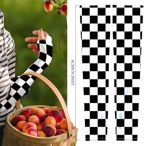 Gardening Sleeves, Cooling Arm Sleeves with Thumb Hole, Anti-Scratch Arms Covers for Garden Sports Outdoors