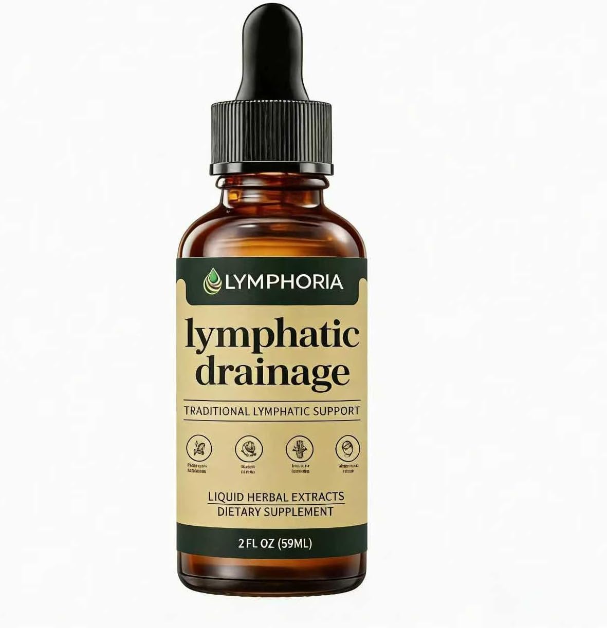 Lymphoria Lymphatic Drainage Drops, Lymphatic System Support, Immune System, Natural Herbal Blends, Vegan & Non-GMO(60ML/2FL.OZ)
