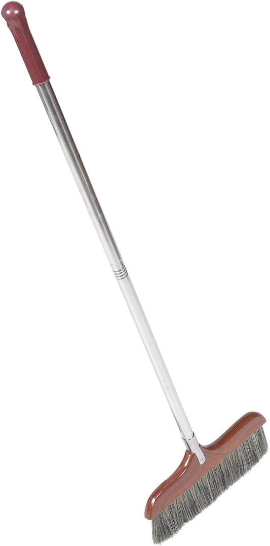 Long Handle Soft Bristle Brush for Indoor Outdoor Detachable Broom Dust Mop for Hardwood Floors