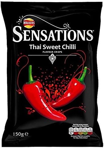 Sensations Thai Sweet Chilli Crisps 150g - Pack of 6
