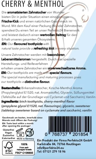 Wonder Toothpicks - Flavored Toothpicks (3-Pack) - Chewing Gum Plastic-Free - Stop Nail Biting - Fresh Breath with Flavoured toothpicks - Teeth Cleaning to go - Sugar-Free, Vegan