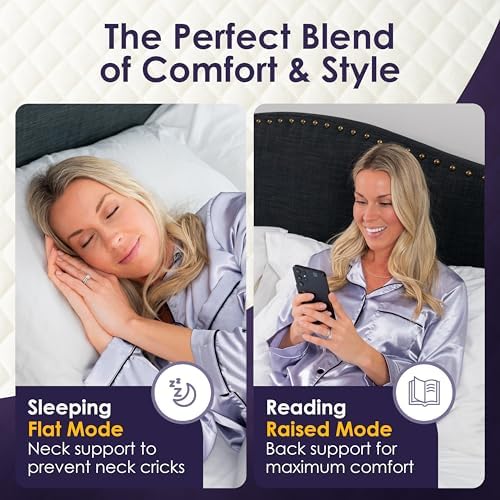 XetraDesign Bed Wedge Pillow for Headboard Gap Up to 7", Triangle Gap Filler for Bed, Mattress Wedge Gap Filler, Headboard Space Filler, Corner Pillow, Grey Queen 60"
