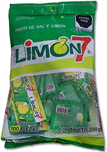 Limon 7 Salt & lemon powder 100pc bag 7oz by MEXICAN CANDY