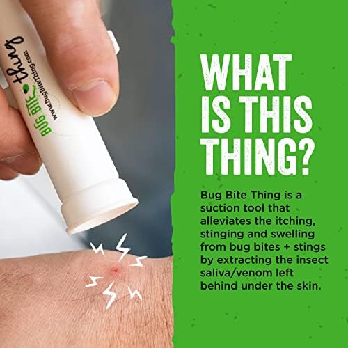 BUG BITE THING Suction Tool - Bug Bites and Bee/Wasp Stings, Natural Insect Bite Relief, Black
