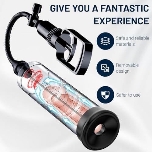 Male Growth Pump Vacuum penisen Largement Tool with Strong Suction Men's Enlargement Pumps Adjustable Underwear Set Training Tools to Be a Bigger Men battery-MH08
