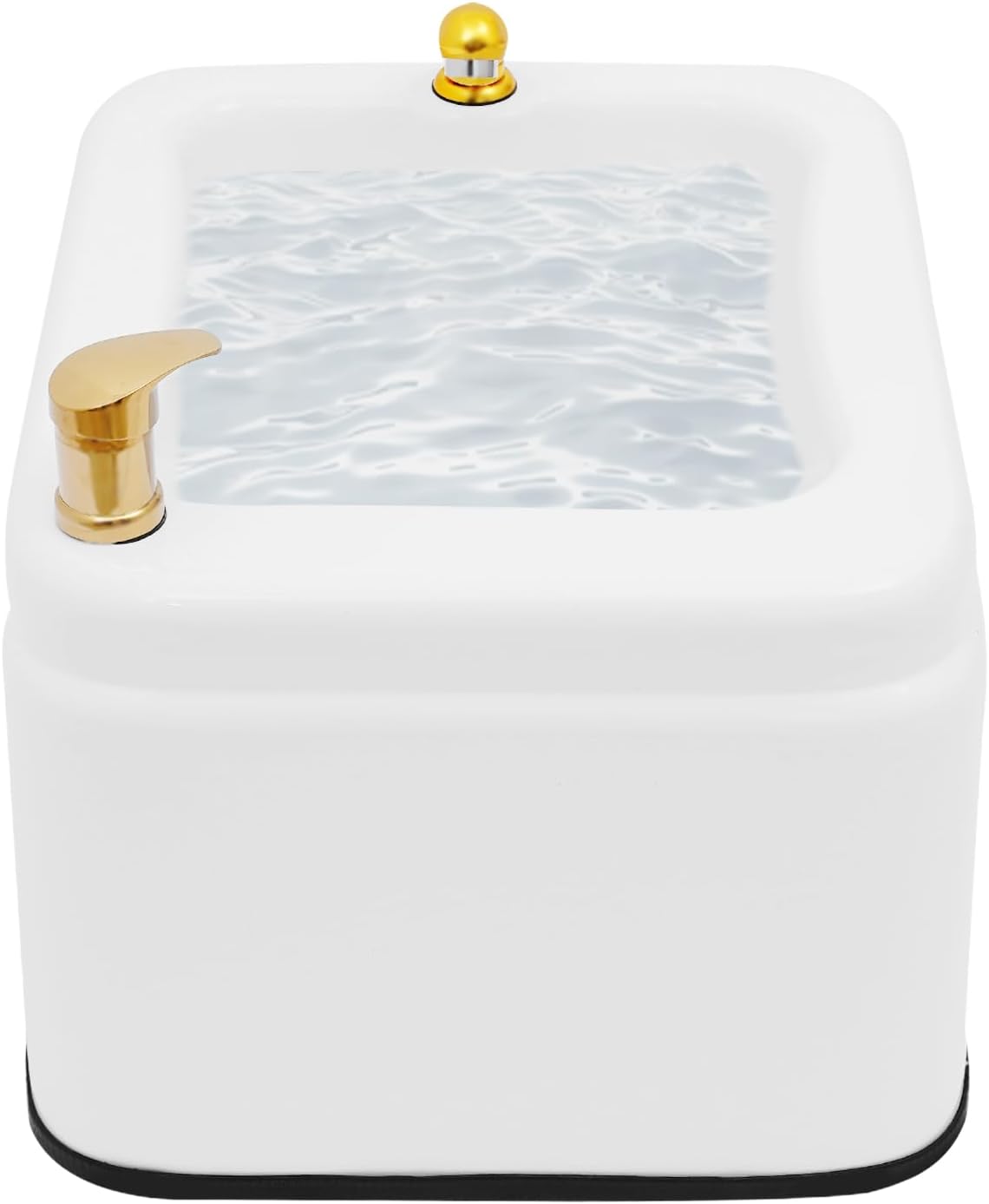 Acrylic Massage Foot Bath, Portable Foot Spa Tub with Practical Hand Shower + 4 Wheels, Bottom Raised Massage Point & Adjustable Hot and Cold Water for Salons Homes. (Style 1)