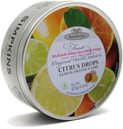 Simpkins Sugar Free Citrus Fruit Travel Sweets Tin 175gm (PACK OF 2)