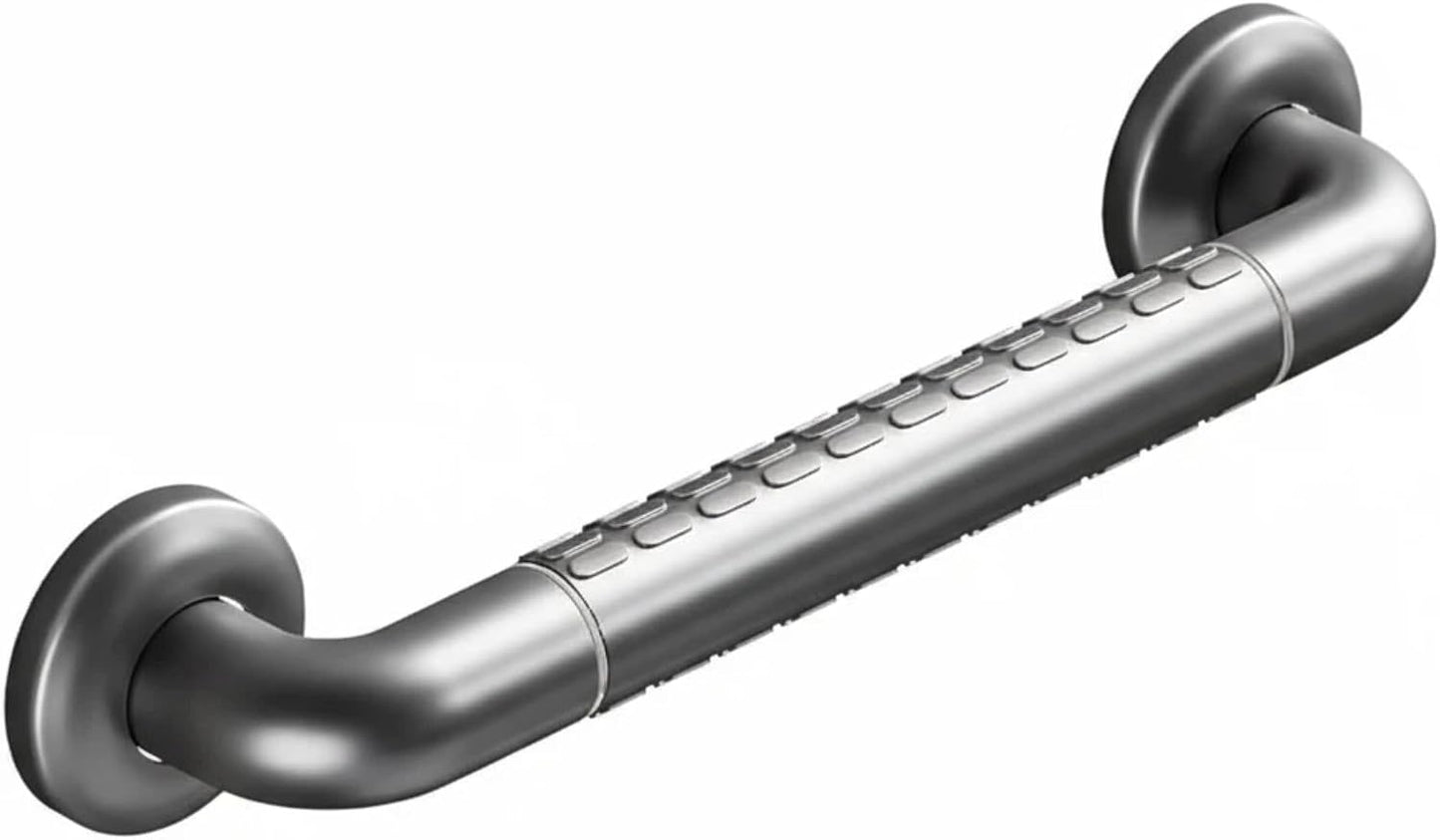 Shower Grab Bar 16" / 24" Stainless Steel Anti-Slip Glow-in-the-Dark Handrail, Heavy Duty Safety Support for Bathroom, Toilet & Seniors, Matte Gun Gray (24")