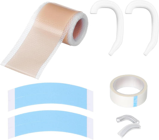 Kisangel Baby Ear Orthopedic Patch and Auricle Corrector with Breathable Silicone Infant Ear Support for Newborns and Kids Adjustable Size 1.96X1.57X1.57In