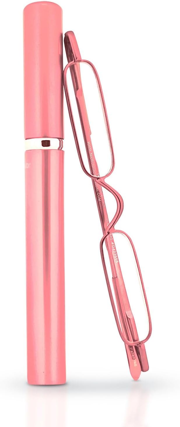 Original Mini Reader Reading Glasses With Tube Case For Women and Men Lightweight & Portable Eyeglasses