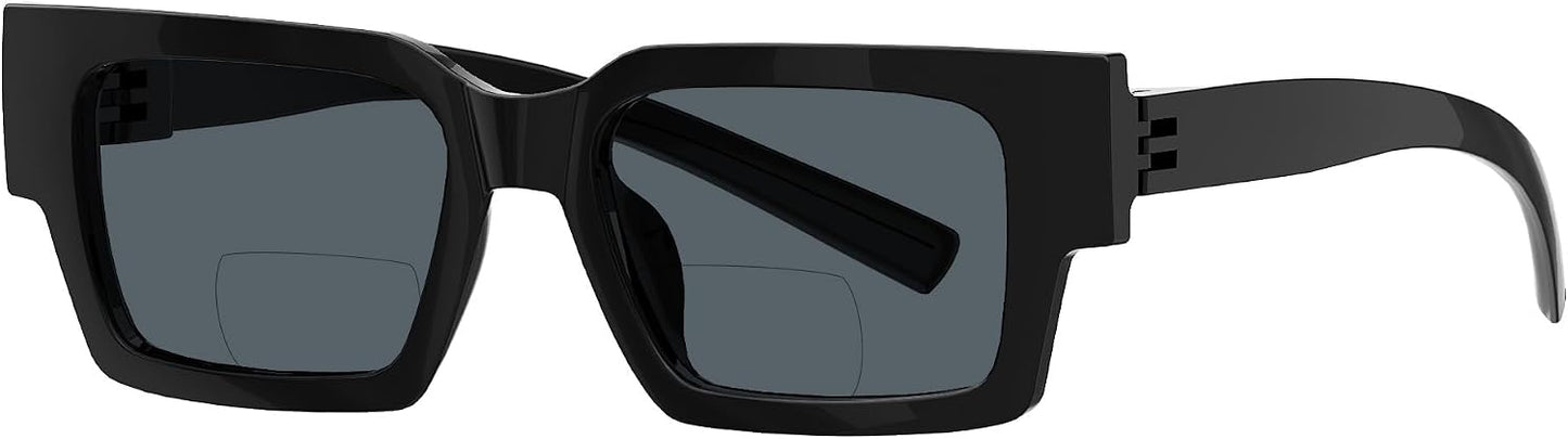Eyekepper Bifocal Reading Sunglasses for Men and Women – Metalless, Screwless Spring Hinges, Sunshine Readers - Black +2.50
