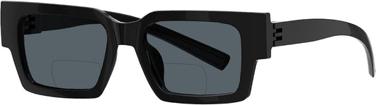 Eyekepper Bifocal Reading Sunglasses for Men and Women – Metalless, Screwless Spring Hinges, Sunshine Readers - Black +2.50