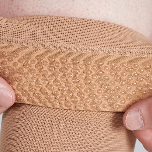 medi Seamless Knit Knee Support Compression Sleeve w/Band Beige SM