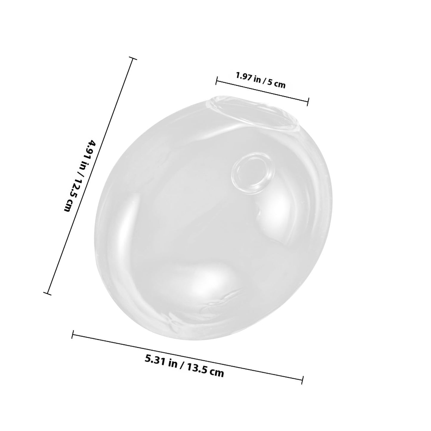 GALPADA Wall Hanging Hydroponic Glass Terrarium Planter Vase Flat Glass Plant Pot for Indoor Home Décor, Single Piece