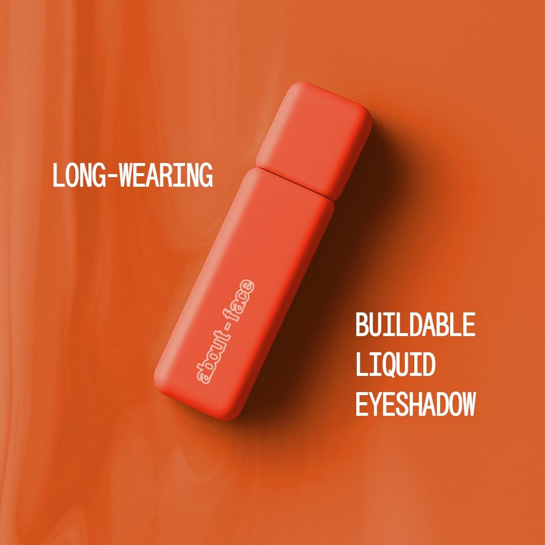 aboutface Matte Fluid Eye Paint Spectre – High-Pigment Liquid Eyeshadow, Long-Lasting, No-Budge Matte Finish, Vegan & Cruelty-Free (Bright Red/Orange)