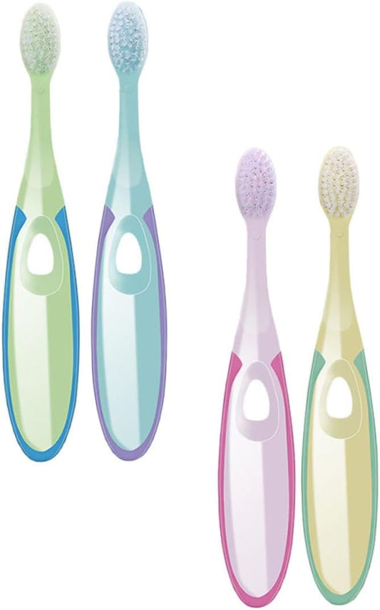 4pcs Boys and Girls Toothbrush u Shaped Soft Bristles Training Brush for 3-6 Years Old Care Tool for Children