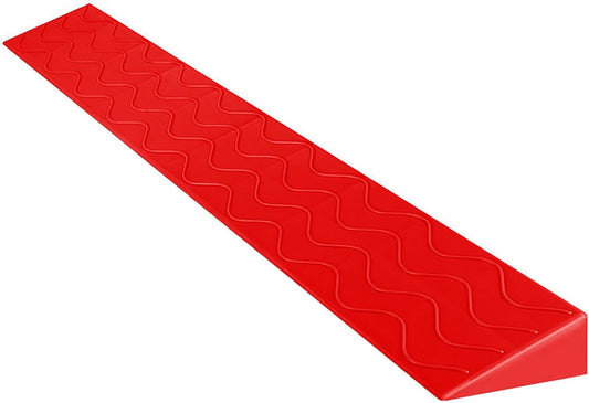 Wheelchair Ramp, Door Threshold Ramps, Portable Threshold Ramps, Indoor Sweeping Robot Doorways Curb Ramp, Non-Slip Solid Door Threshold Wheelchair Ramp, Cuttable (Color : Rojo, Size : 100x10x3cm/39