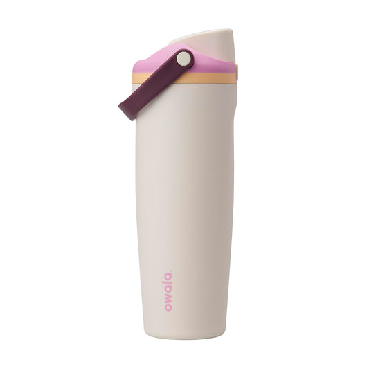 Owala FreeSip Sway Insulated Stainless Steel Water Bottle with Two-Way Spout, Built-In Straw and Bucket Handle, Made for Travel, School, and Sports, 30oz, BPA Free, Leak Proof, Daybreak