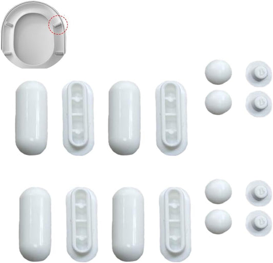 16 Pack Toilet Seat Bumper Pads Kit Bidet Lid Attachment Push-in Replacement Buffer Spacer Anti-noise Cushion Pad Cover for Starck 3 X Overpriced Bathroom Repair Parts