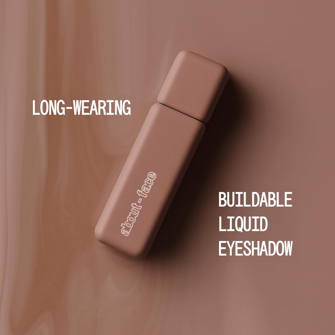 about-face Matte Fluid Eye Paint Capulets – High-Pigment Liquid Eyeshadow, Long-Lasting, No-Budge Matte Finish, Vegan & Cruelty-Free (Soft Brown)