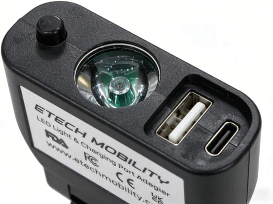 Power Wheelchair Led Light, USB & Type C LED Light for Motorized Wheelchairs, Electric Wheelchair Lighting Controller with 3 Pin XLR LED