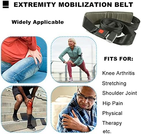 NICHOY Extremity Mobilization Belt,Manual Traction Mobility Strap,Adjustable Fun Gait Belts