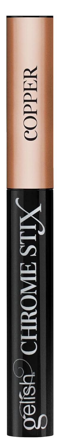 Gelish Chrome Stix, Chrome Nail Powder, Nail Art for Stunning Metallic Finish, Long-Lasting, Easy Application, Perfect for Professional and At-Home Use (Copper, 0.5g)