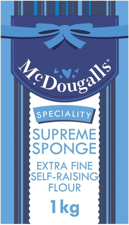 McDougalls Supreme Sponge Self-Raising Flour, 1 kg Bag (Pack of 1)