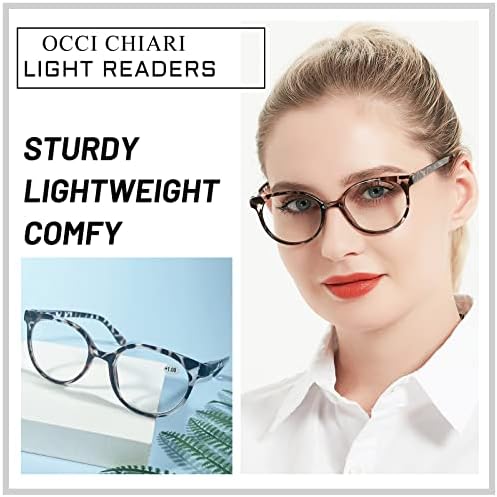 OCCI CHIARI Lightweight Reading glasses Blue Light Blocking Readers 1.0 1.25 1.5 1.75 2.0 2.25 2.5 2.75 3.0 3.5 4.0 5.0 6.0