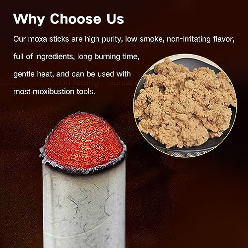 OSPNIEEK Pure Moxa Rolls, 30 Rolls Handmade Mild Moxibustion Mugwort Sticks, Natural Moxa Cones for Waist Neck Knee Back Acupoint Care, Ai Jiu 艾草条 艾灸