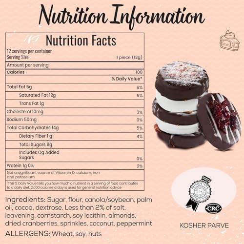 Pastry Perks Get Well Soon Gift Basket, 12 Gourmet Chocolate-Covered Cookies – Delicious Recovery Treats for Men, Women, and Grandma – Holiday Food Delivery Gift Ideas